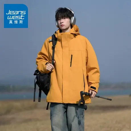 N5真维斯外套男2025秋季新款潮流宽松男士春秋休闲轻户外时尚夹克商品大图