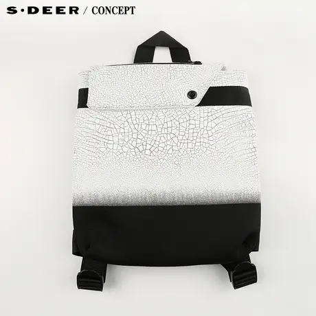 【新品】sdeer圣迪奥专柜正品先锋酷感皲裂女士背包S15483819图片