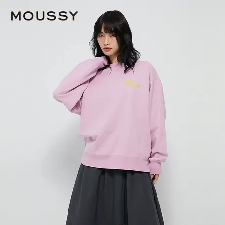 MOUSSY 夏季新品复古印花圆领宽松套头中性卫衣028HAA90-2921图片