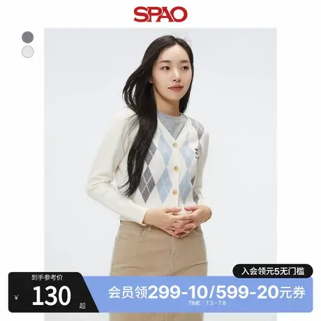 SPAO韩国同款2025年春季新品小熊Woodie女士长袖毛衣SPCKF12G61商品大图