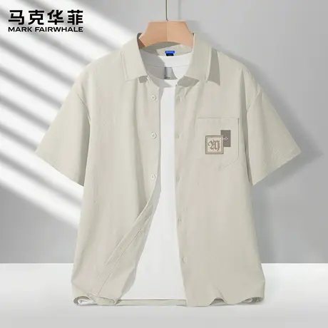 马克华菲衬衫男款短袖休闲夏季运动男士服装2025新款半袖上衣男X图片