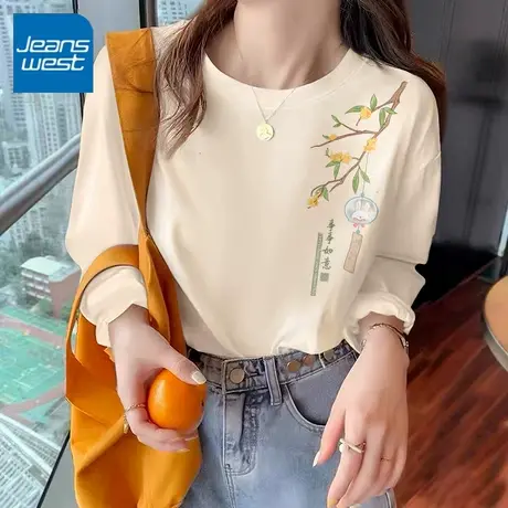 KV真维斯圆领纯棉短款卫衣女秋冬款2024新款爆款设计感小个子外套图片