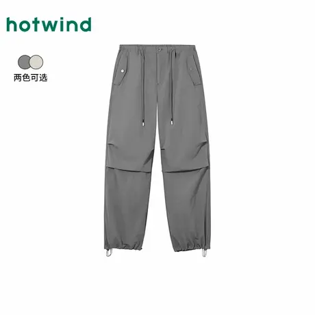 热风2025年夏季新款女士肌理伞兵长裤商品大图