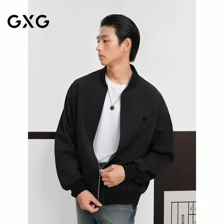 GXG男装 基础小标棒球领夹克男休闲简约棒球服外套上衣24秋季新品图片