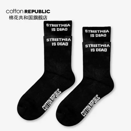 Cotton Republic/棉花共和国秋冬男士中筒袜情侣解构款性感潮男袜图片