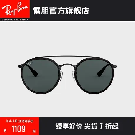 RayBan雷朋太阳镜圆形金属双梁时尚复古男女款墨镜0RB3647N🚴图片