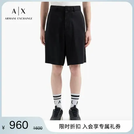 ARMANI EXCHANGE/阿玛尼2025夏季新款男士莱赛尔直筒阔腿短裤官方商品大图