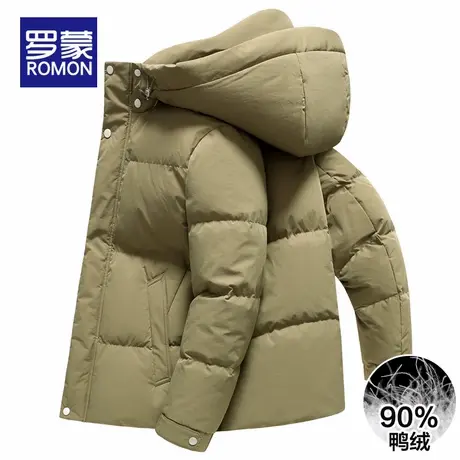 罗蒙羽绒服男装短款冬季加厚2025年新款连帽保暖男士百搭休闲外套图片