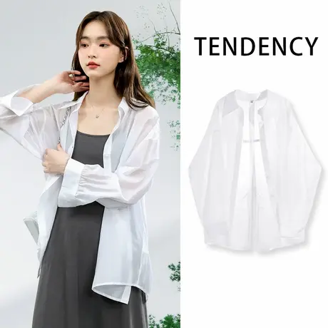 KWV真维斯莱塞尔天丝防晒衬衫女夏2025新款薄款长袖衬衣开衫外套商品大图