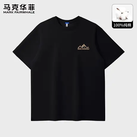 马克华菲短袖t恤男纯棉宽松夏季2025新款男士圆领上衣服体恤男潮X图片