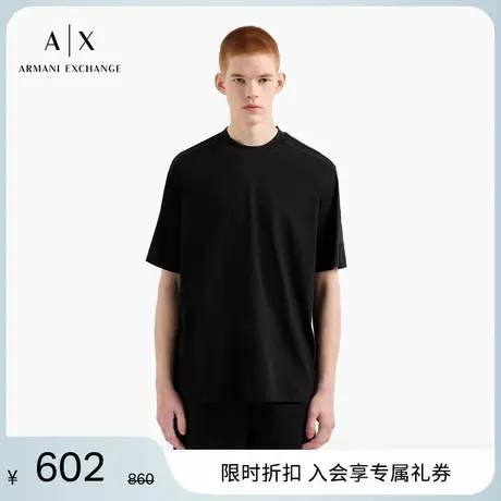 ARMANI EXCHANGE/阿玛尼2025夏季新款男士全棉宽松圆领短袖T恤商品大图