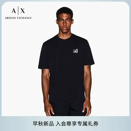 ARMANI EXCHANGE/阿玛尼2025夏季新款男士全棉宽松圆领正肩T恤图片