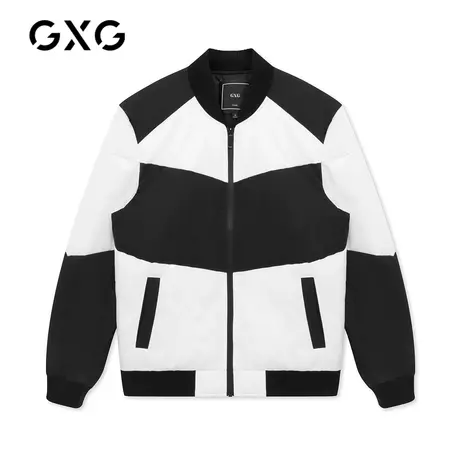 【特价】GXG男装 冬季黑色青年短款休闲羽绒服外套GY111338G图片