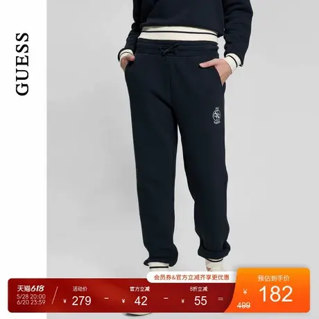 GUESS女士百搭舒适锥形收脚休闲长裤-V4BB06KCHU1商品大图