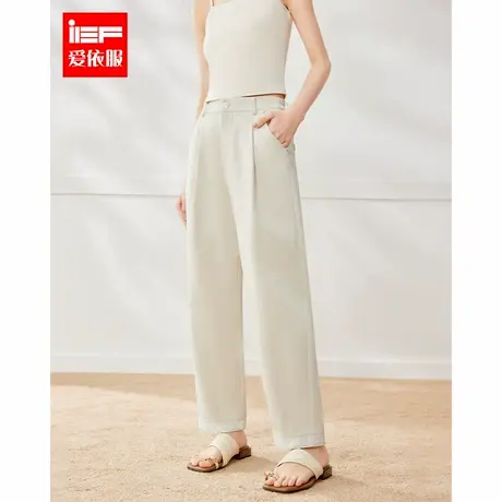 IEF/爱依服裤子2025夏季新款韩版简约通勤气质百搭九分哈伦裤商品大图