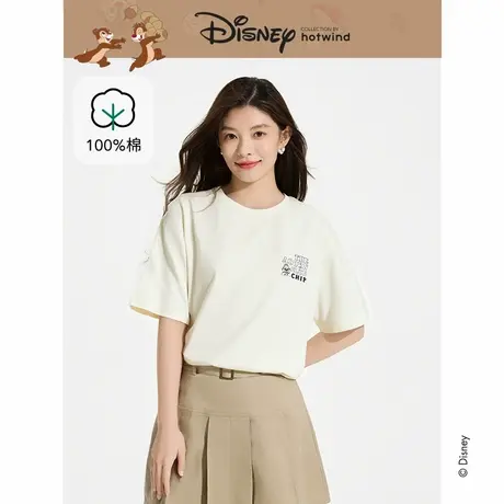 【迪士尼系列】热风2025年夏季新款女士奇奇蒂蒂系列印花T恤图片