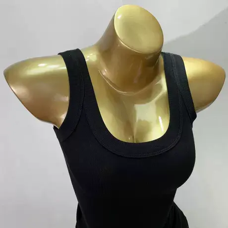 ins紧身性感显身材U领吊带背心女外穿螺纹针织遮副乳内搭打底上衣图片