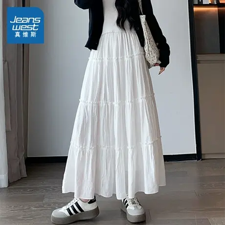 KC真维斯女装 2025秋季新款休闲优雅温柔日常百搭时尚女士蛋糕裙商品大图