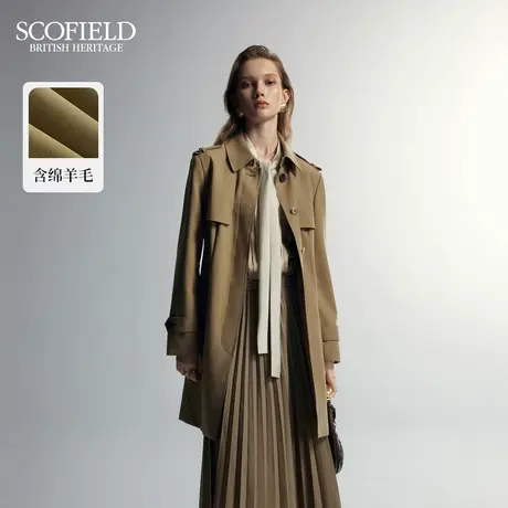 【新狩猎装】【含羊毛】Scofield女干练通勤收腰风衣秋季风衣外套商品大图