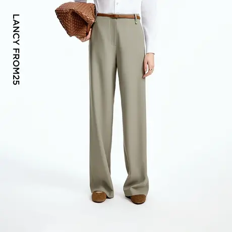 朗姿高腰直筒西裤通勤风高级感垂感百搭气质长裤女2025年秋季新款商品大图