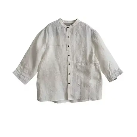 3039男士汉麻衬衫图片