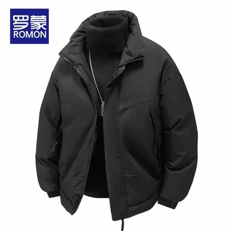 罗蒙棉服男款冬季男生加绒加厚棉袄子冬天防寒男士立领棉衣外套潮商品大图