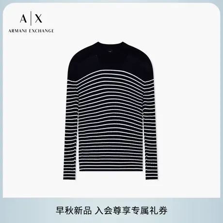 ARMANI EXCHANGE/阿玛尼2025早秋新款男士全棉长袖圆领针织衫官方图片