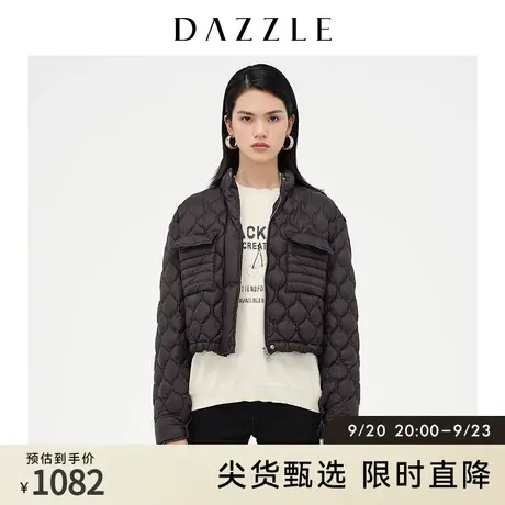 DAZZLE地素奥莱秋冬小众休闲绗缝短款显瘦轻薄保暖羽绒服外套女图片