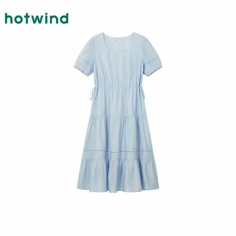 热风2025年夏季新款女士飘逸感收腰连衣裙商品大图