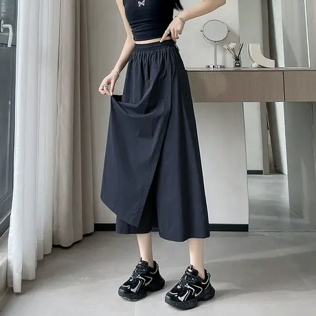 时尚气质休闲裙裤2025年夏季新款女高腰显瘦百搭休闲运动风裤装图片