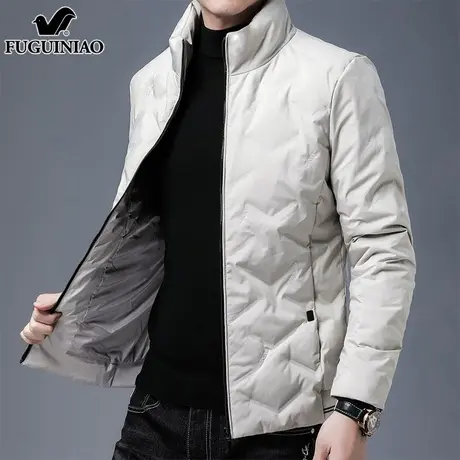 富贵鸟轻薄羽绒服男2024年新款韩版潮流保暖上衣服短款冬季外套男图片