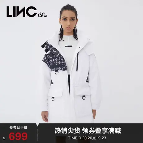 LINCCHIC金羽杰羽绒服女派克服中长款羽绒服女冬季Y21806196图片