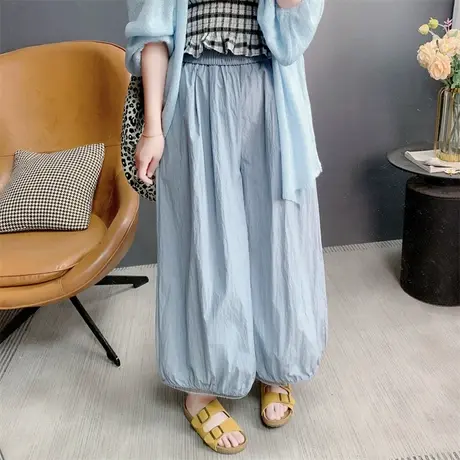 日系松弛感灯笼长裤女2025夏季新款高腰休闲显瘦防晒速干阔腿裤子商品大图