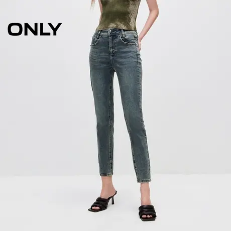 ONLY夏季时尚百搭高腰紧身长裤铅笔裤牛仔裤女|124332008商品大图