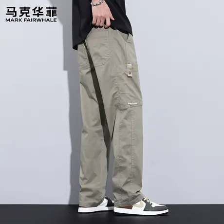 马克华菲美式工装裤男款2025新款运动阔腿长裤男士户外休闲裤子X商品大图