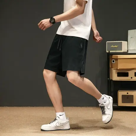 唐狮夏季新款休闲短裤男潮牌宽松五分工装裤透气直筒薄款男生官方图片