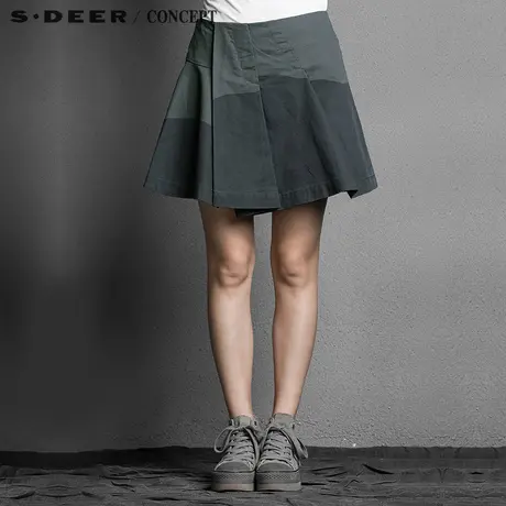 S·DEER＼CONCEPT【新品】圣迪奥设计感中性水墨半身裙S15381355图片