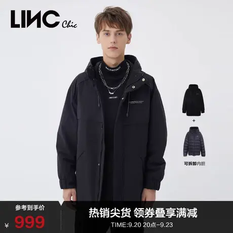 LINCCHIC金羽杰羽绒服男连帽短款羽绒服男士冬季外套N21802201图片