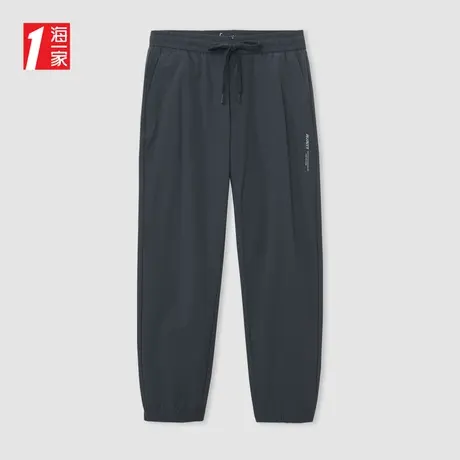 海一家青年休闲束脚九分裤2024年夏季新款舒适中腰男士休闲裤商品大图