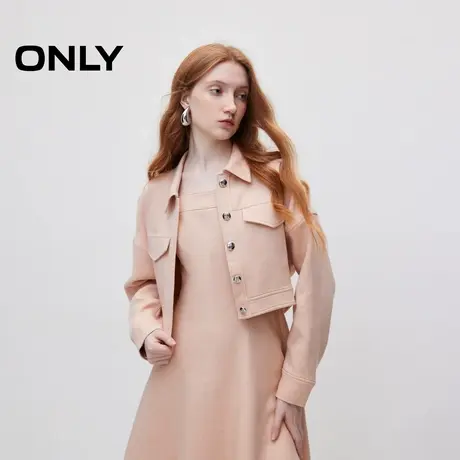 ONLY夏季简约休闲宽松蝙蝠袖翻领短款外套女|124336008商品大图