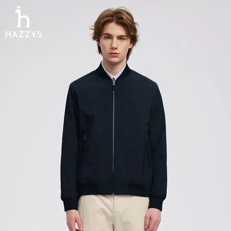 HAZZYS哈吉斯秋季男士外套通勤休闲保暖上衣潮流长袖气质外套夹克图片