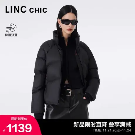 【明星同款】LINCCHIC金羽杰短款面包羽绒服女冬季2023新款商品大图