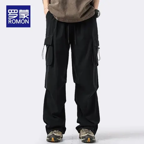 罗蒙美式机能降落伞兵工装裤男士潮牌冰丝速干夏季薄款休闲长裤子商品大图