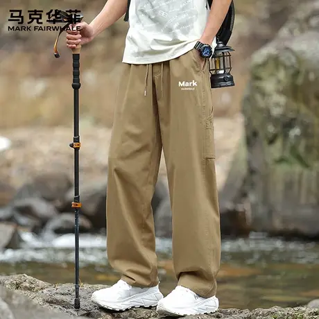 马克华菲休闲裤男款2025新款夏季薄款纯棉复古直筒工装裤子男装X商品大图