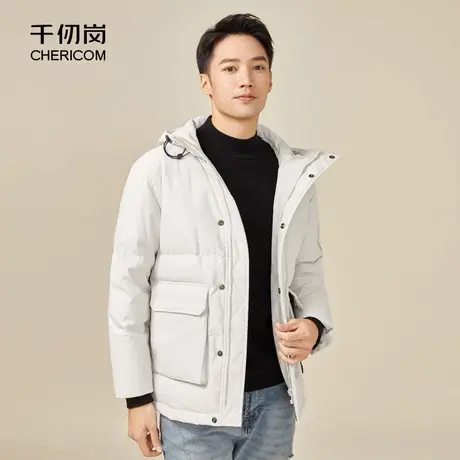 千仞岗秋冬男士户外运动型短款连帽羽绒服Ⅰ图片