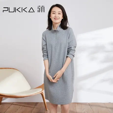 蒲PUKKA 原创卫衣连衣裙春秋装设计感时尚女裙子商场同款商品大图