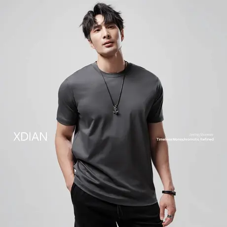 续点「轻薄液氨棉」凉感速干短袖t恤男2025新款10A抗菌防晒上衣夏图片