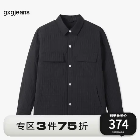 清仓gxgjeans男装2022年冬季黑色短款翻领羽绒服男2022年冬季新款图片