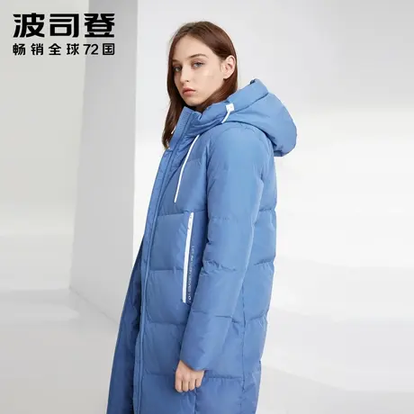 波司登女羽绒服连帽长款过膝冬季厚款保暖时尚外套休闲运动青年款图片