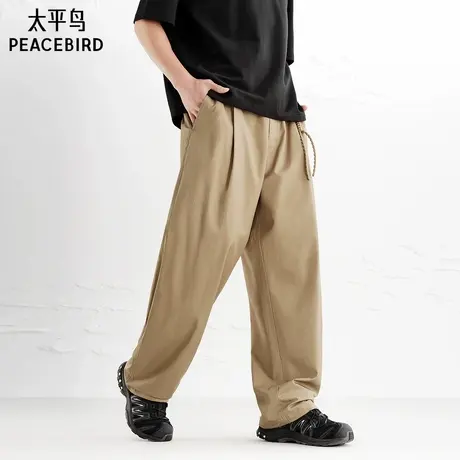 【商场同款】太平鸟男装 2025年秋季新款卡其长裤休闲裤B2GBF3229商品大图